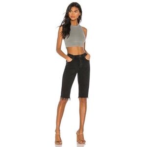 Agolde Carrie Skinny Bermuda Denim Shorts